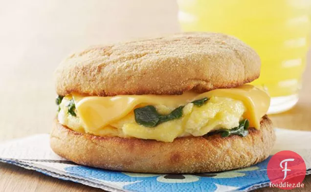 On-the-Go Cheesy Spinat Scramble