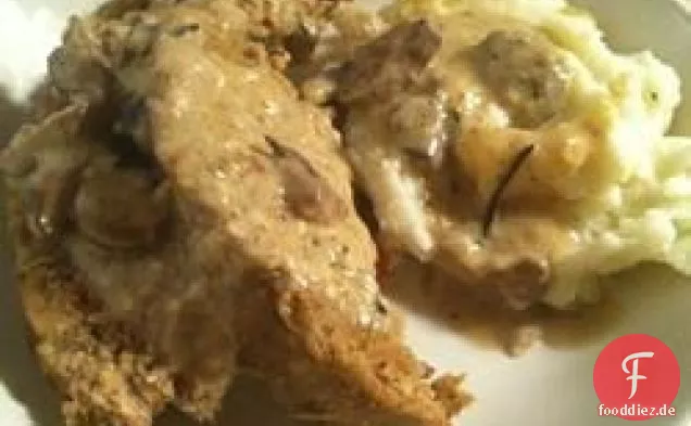 Geschmort Pilz Hackbraten