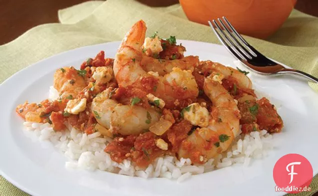 Garnelen mit Tomaten & Feta
