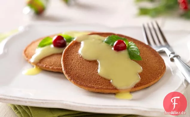 Lebkuchen-Pfannkuchen mit Warmen Zitronen-Soße