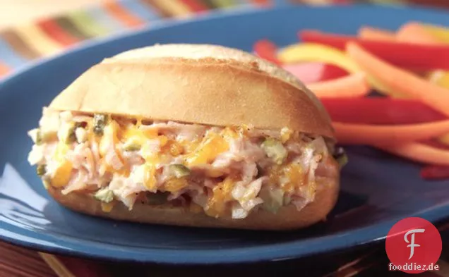 Knuspriges Truthahn-Sandwich schmilzt