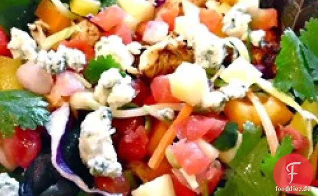Chicken Mango Salsa-Salat mit Chipotle-Limetten-Vinaigrette