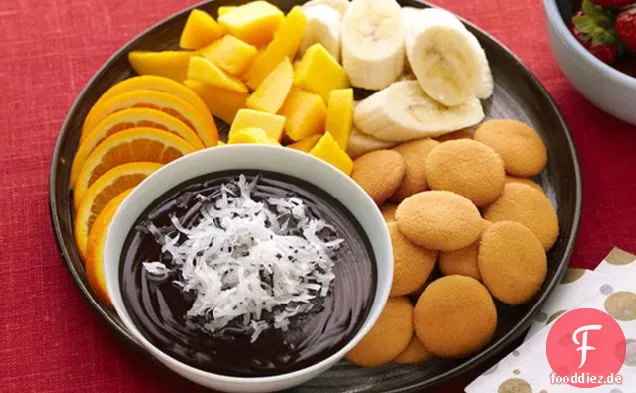 Warmer Schokoladen-Kokos-Dip