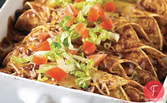 Einfache BBQ Huhn Enchiladas