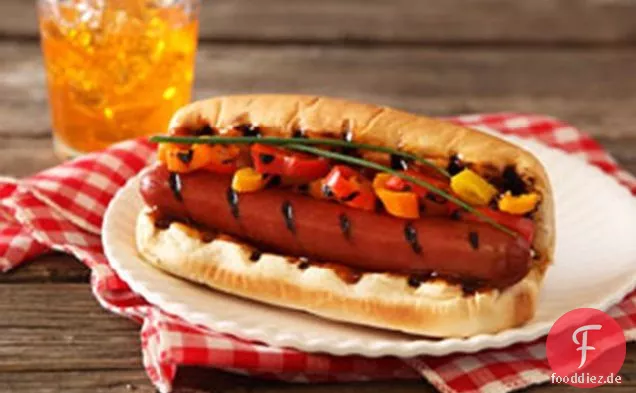 Franken mit gegrillten süßen Mini-Paprikaschoten