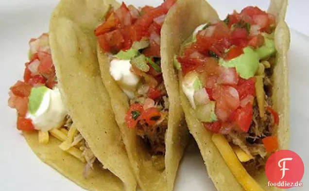 Ananas und grüne Chile Schweinefleisch Tacos