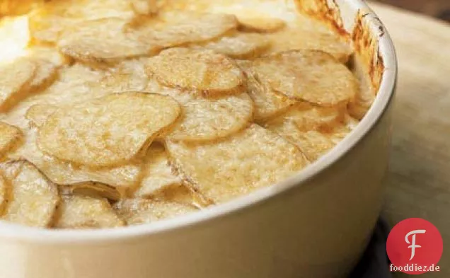 Kartoffel-, Schinken- und Spinatgratin