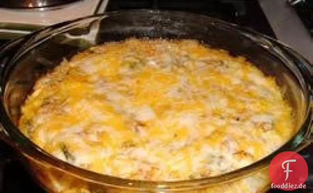 Sommer Squash Casserole mit Nüssen