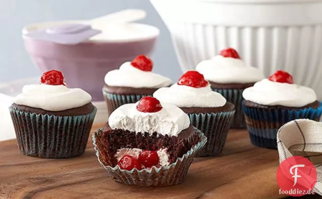 Schwarzwald-Gefüllte Cupcakes