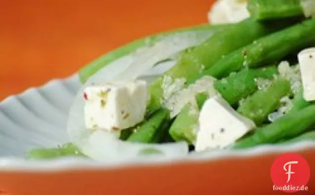 Grüne Bohnen und Feta-Salat