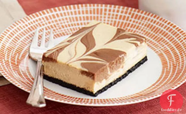 Cappuccino Schokolade-Swirl Cheesecake Bars