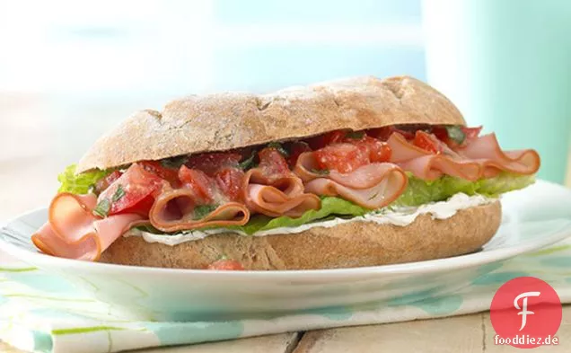 Bruschetta - & - Schinken-Sandwich