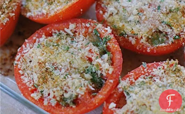 Gebackene Tomaten mit Parmesan & Kräutern
