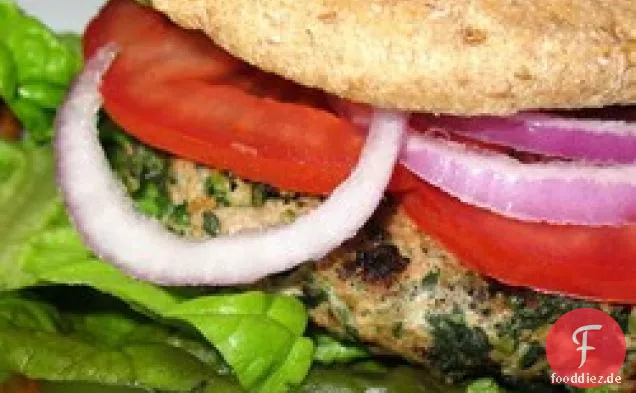 Spinat-und Feta-Türkei-Burger