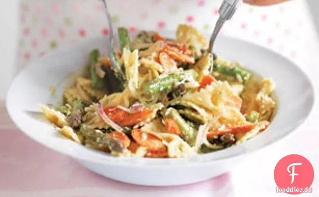 Pasta & Gemüse mit Koriandersauce