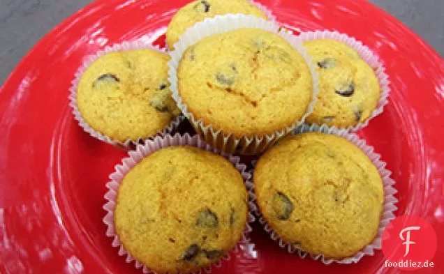 Schokolade-Chip-Kürbis-Muffins