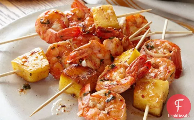 Ananas-Garnelen-Spieße