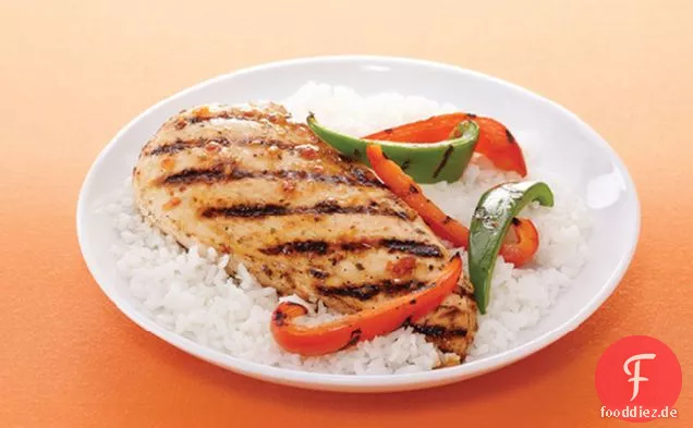 Sonnengetrocknete Tomaten gegrilltes Huhn & Gemüse