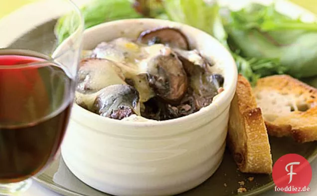 Betrunkene Pilz Gratins
