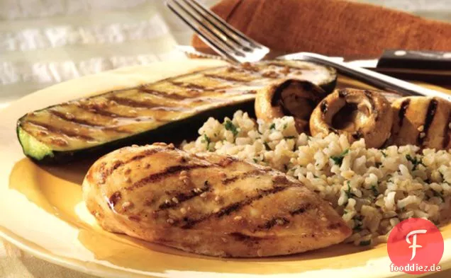 Sesam gegrilltes Huhn & Gemüse