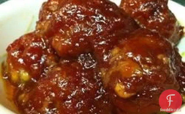 Gebackene BBQ Fleischbällchen