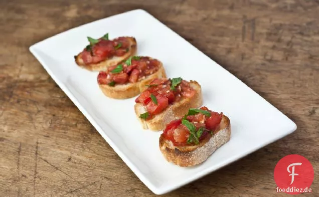 Frische Tomaten Bruschetta Mit Basilikum Rezept
