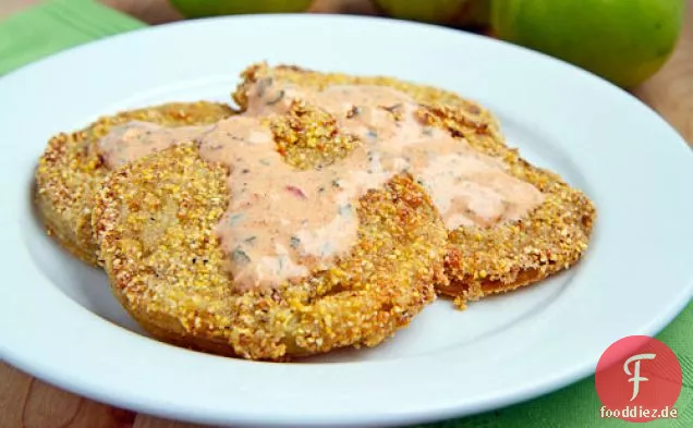 Buttermilch marinierte gebratene grüne Tomaten