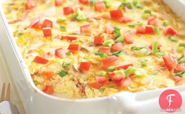 Krustenlose Speck-Käse-Quiche