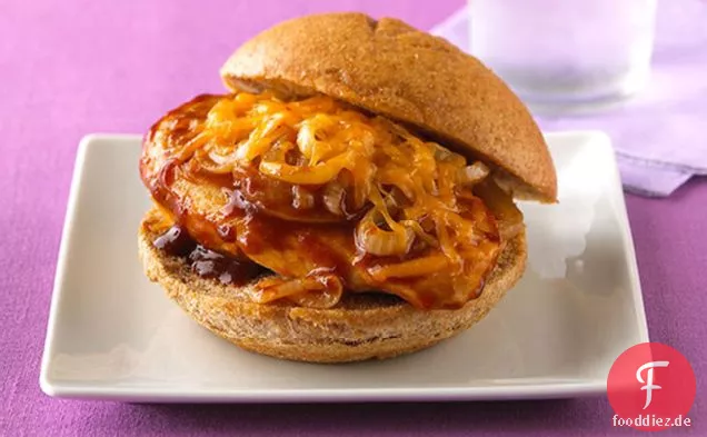 Cheesy BBQ Chicken Sandwiches