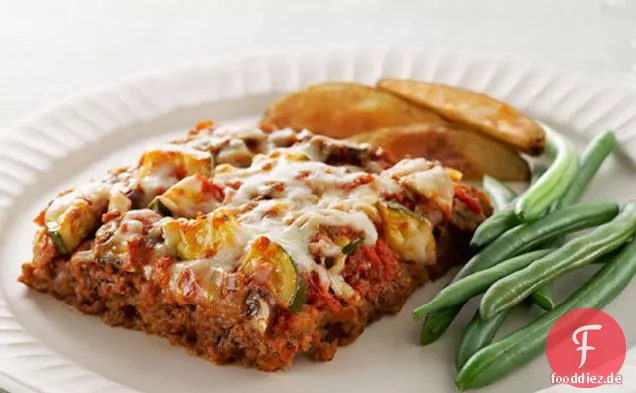 Einfach geschichteter italienischer Hackbraten