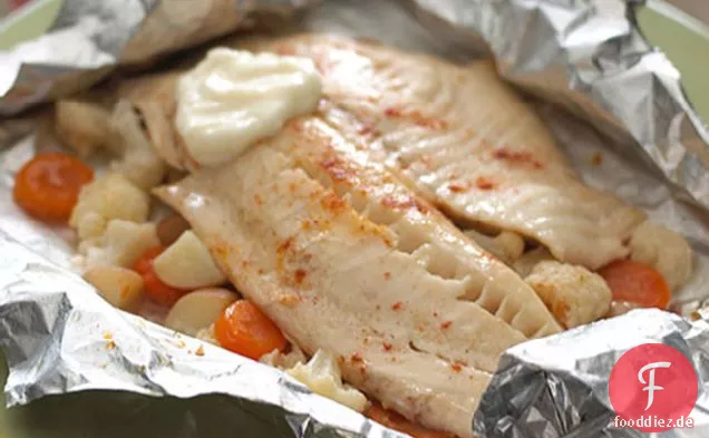 Gebackene Tilapia mit Blumenkohl & Karotten