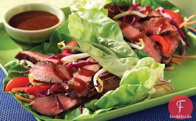 Teriyaki-Steak-Salat Wraps