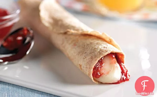 Schnelle Tortilla-String-Käse-Snack