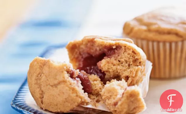 Erdnussbutter und Gelee Muffins