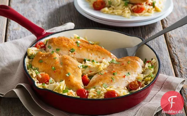 Zesty Huhn & Orzo Pfanne
