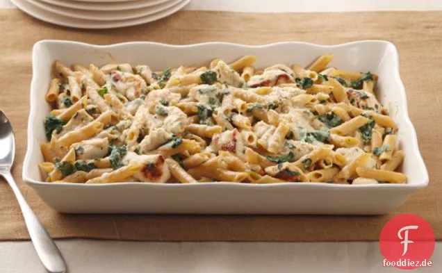 Huhn-Penne Florentine Backen