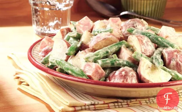 Grüne Bohnen, Neue Kartoffel & Schinken Salat