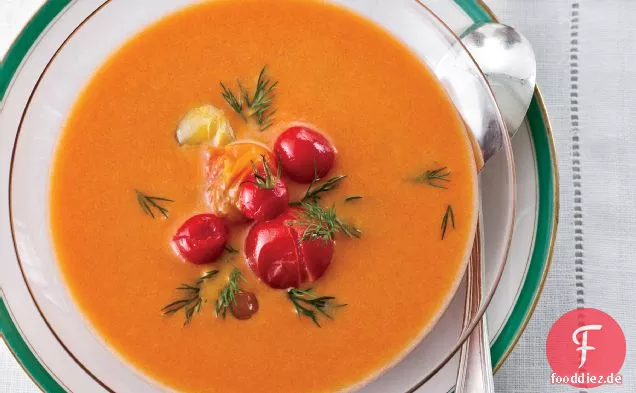 Eisige Tomatensuppe