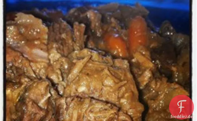 Knoblauch gefüllter Braten