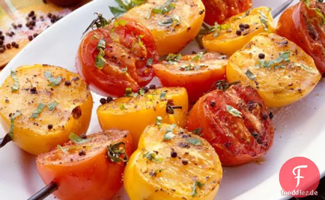 Gegrillte Tomaten mit basilikum-Vinaigrette