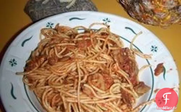 Speck-Pilz-Spaghetti
