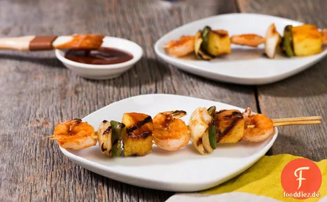 Ananas & BBQ Garnelen Kabobs
