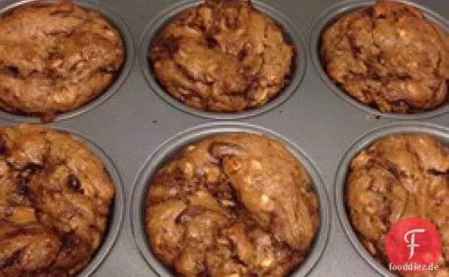 Eierlose Erdnussbutter Schokoladenmuffins