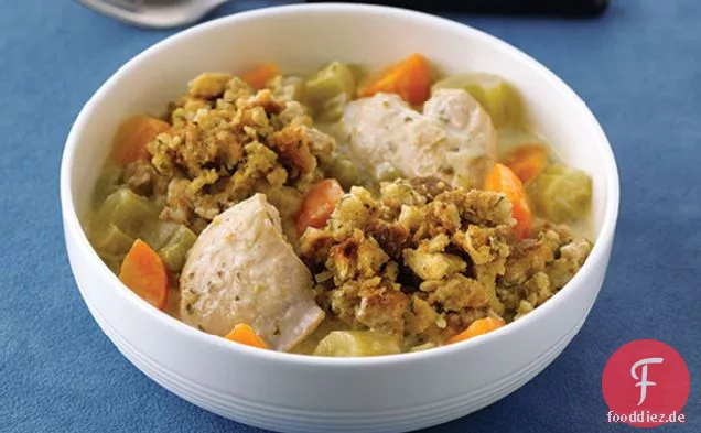 Langsam gekochtes Huhn & Knödel