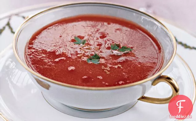 Garten-Tomaten-Suppe mit Kümmel