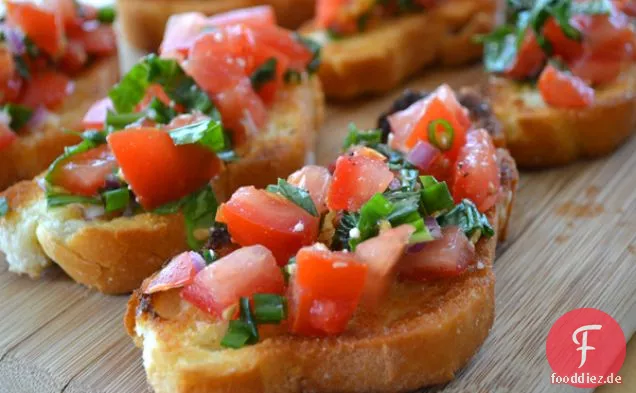 Basilikum & Tomaten-Bruschetta