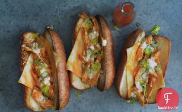 Geschreddert Buffalo Chicken Sandwiches