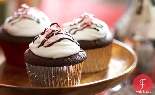 Schokoladen-Candy Cane Cupcakes