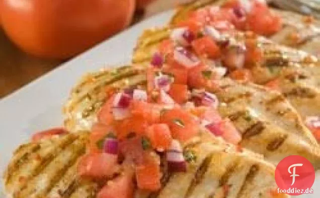 Marinierte Hähnchenbruschetta