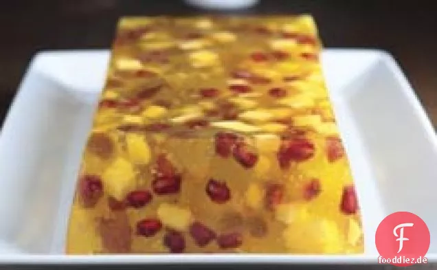 Mango-Granatapfel-Gelatine-Dessert
